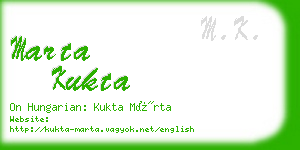 marta kukta business card